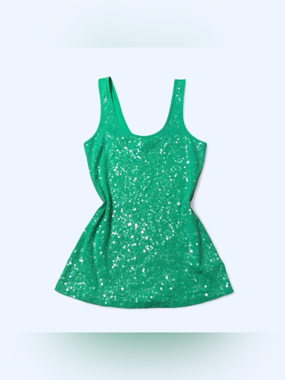 Y2K Green Sequin Tank Top by Express!